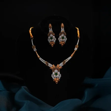 Majestic Malachite Bloom Necklace Set