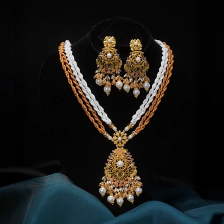 Sapphire Blossom Necklace Set