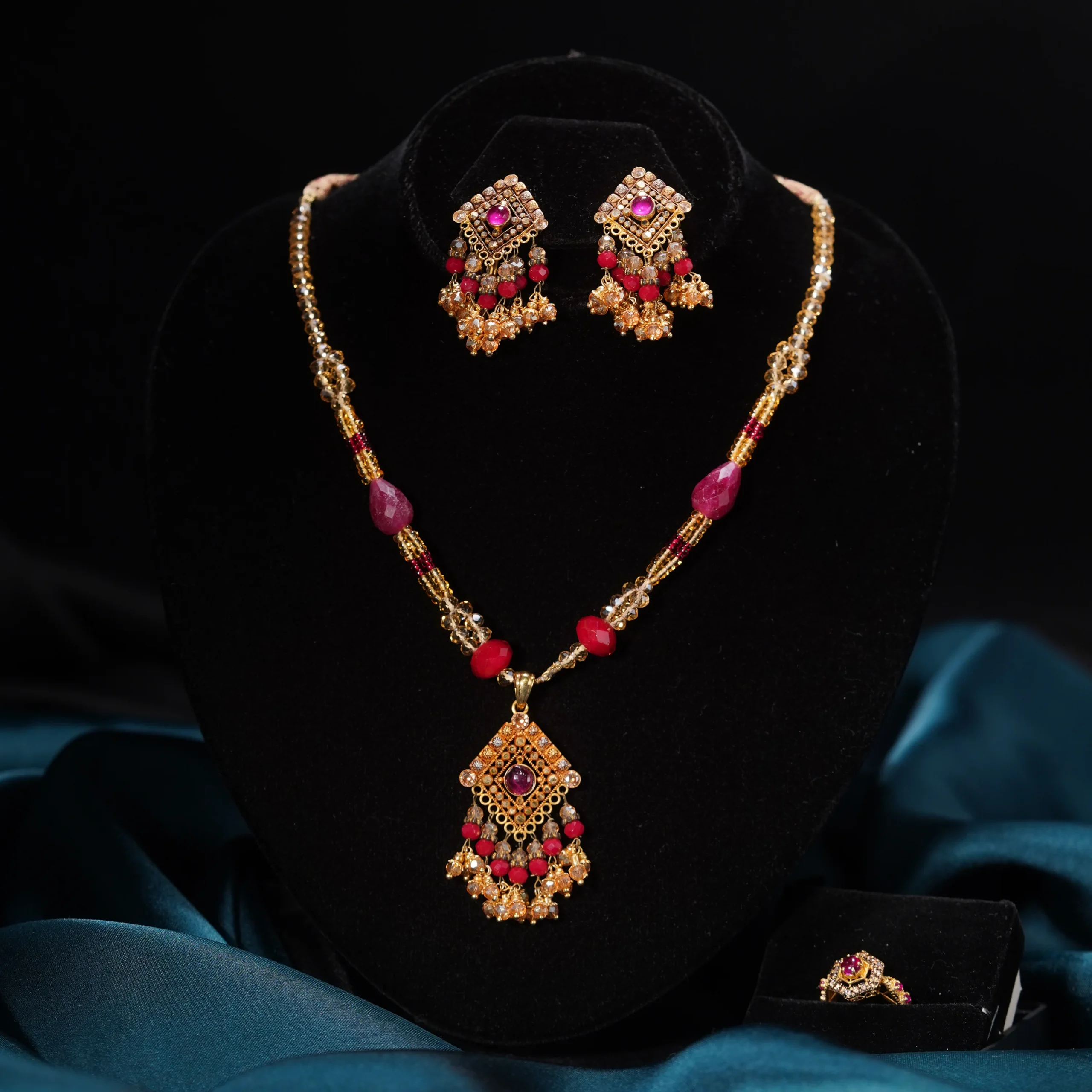 Ruby Essence Necklace Set