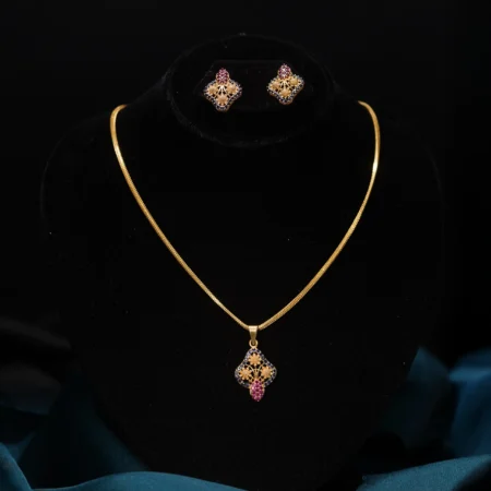 Golden Blossom Necklace Set