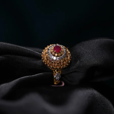 Ruby Dome Filigree Ring