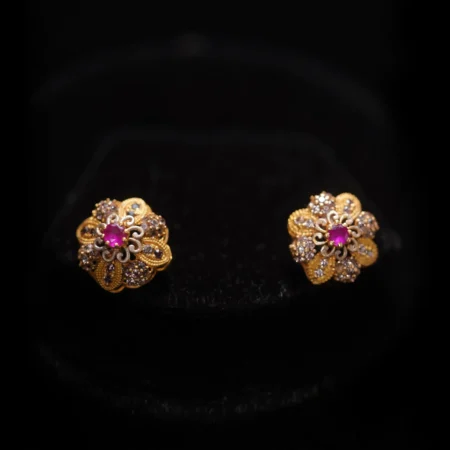 Crimson Blossom Earrings