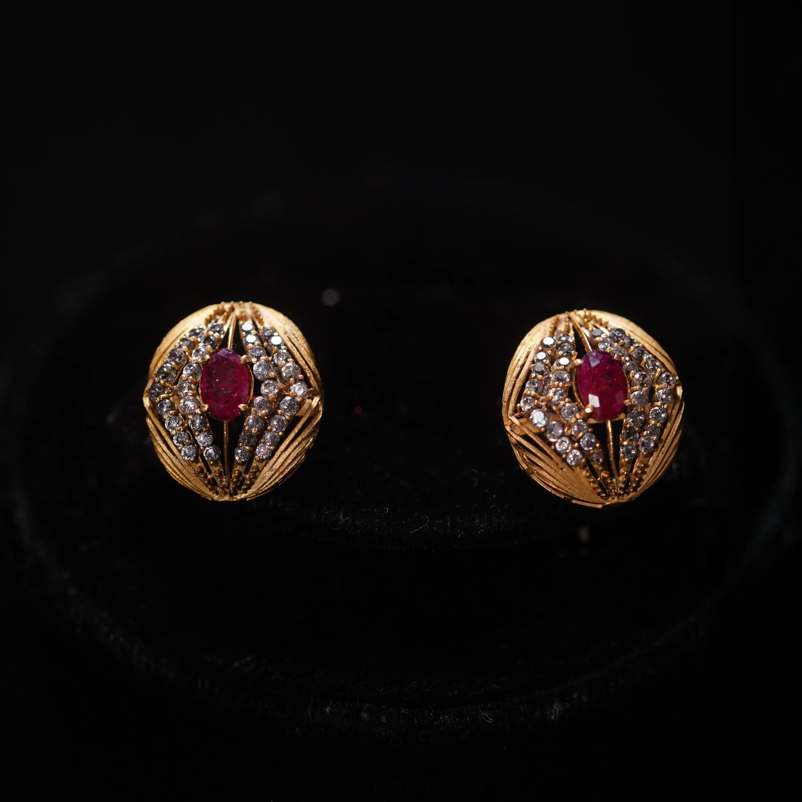 Crimson Radiance Earrings