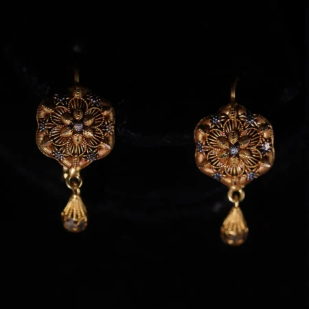 Golden Blossom Charm Earrings