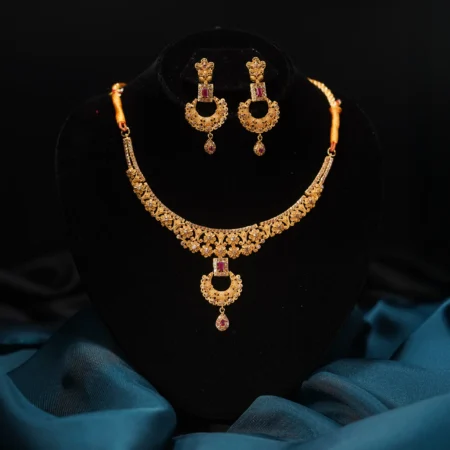 Rajwada Ruby Necklace Set